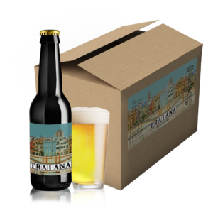 Caja de 12 tercios de la cerveza artesana de Sevilla Traiana.